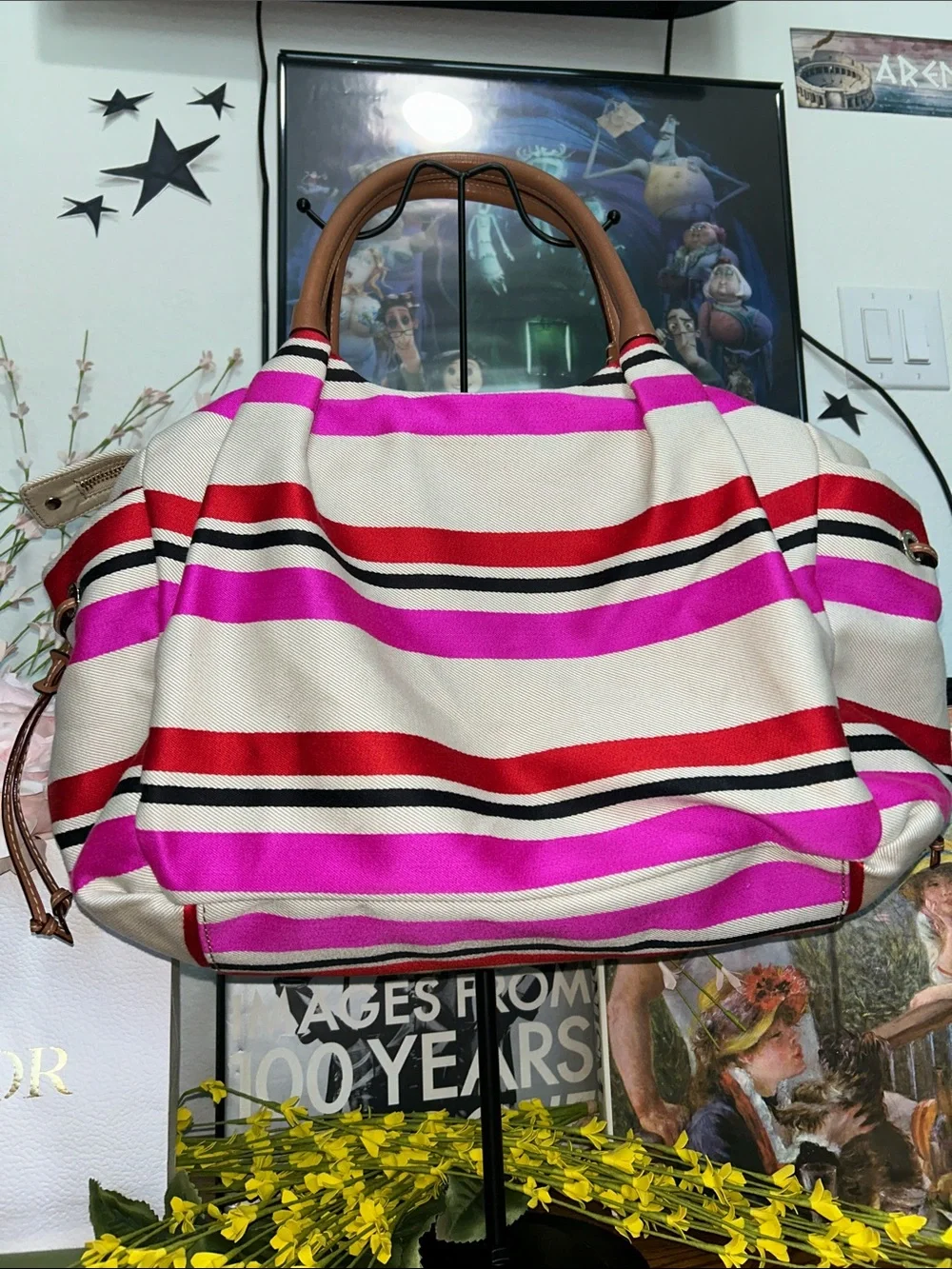 Kate Spade Oak Island Stripe Stevie diaper bag